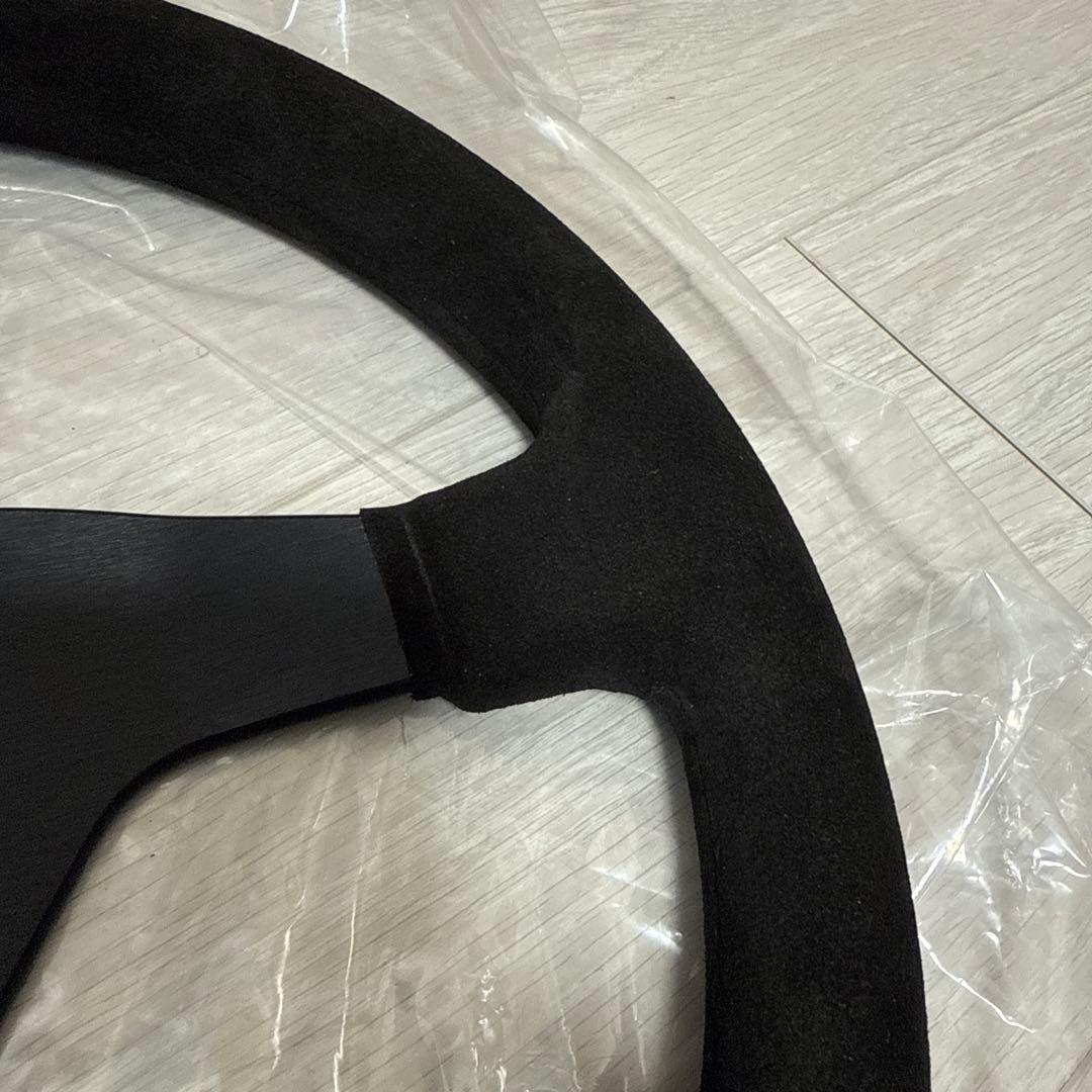 ポルシェ911/991 GT3 CUP ステアリング/黄ステッチ/スエード