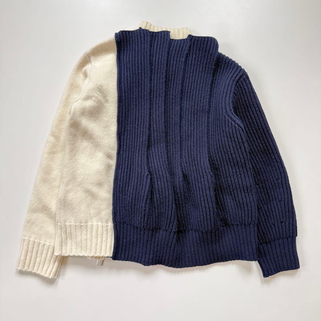 希少✨sacai 21aw Wool Kint Zip up Blouson