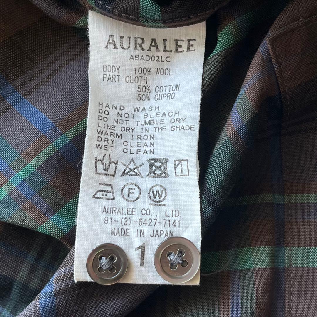 AURALEE スーパーライトウール チェックワンピース オーラリー 1