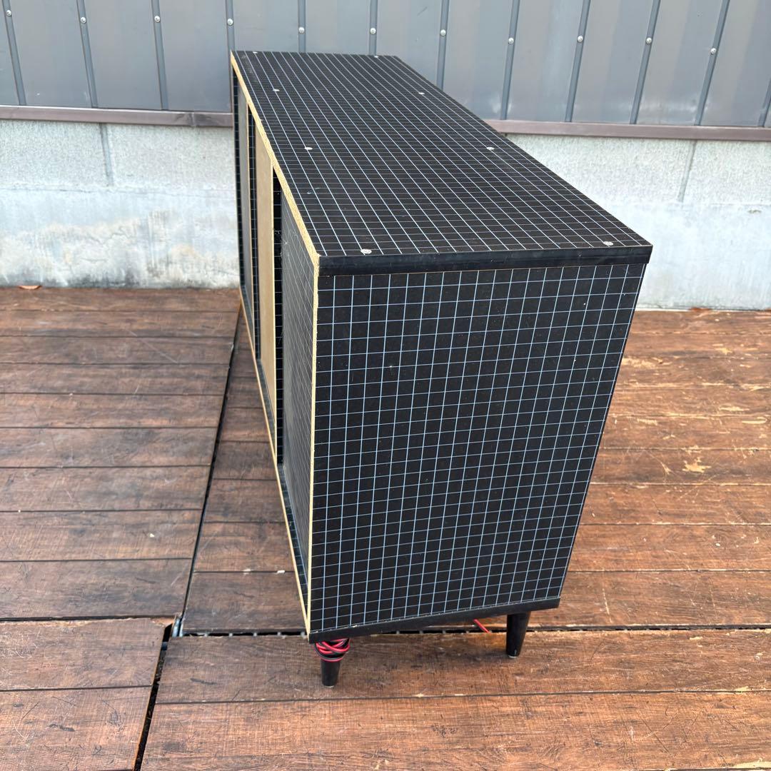 昭和レトロ カラーボックス改 自作大型スピーカー センターボックス付 ビンテージ
