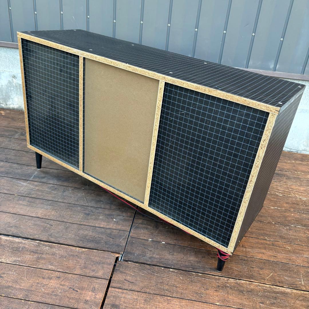 昭和レトロ カラーボックス改 自作大型スピーカー センターボックス付 ビンテージ