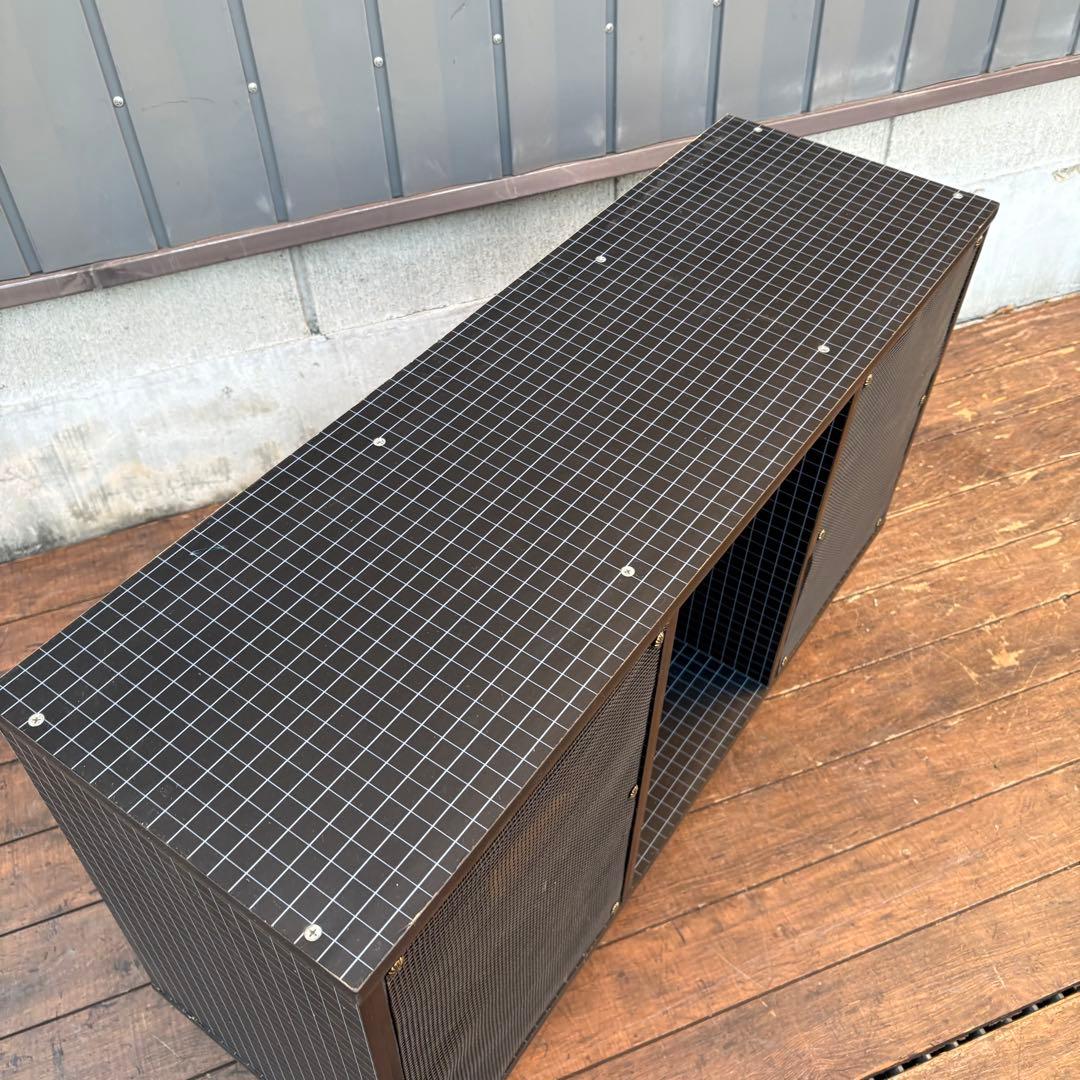 昭和レトロ カラーボックス改 自作大型スピーカー センターボックス付 ビンテージ