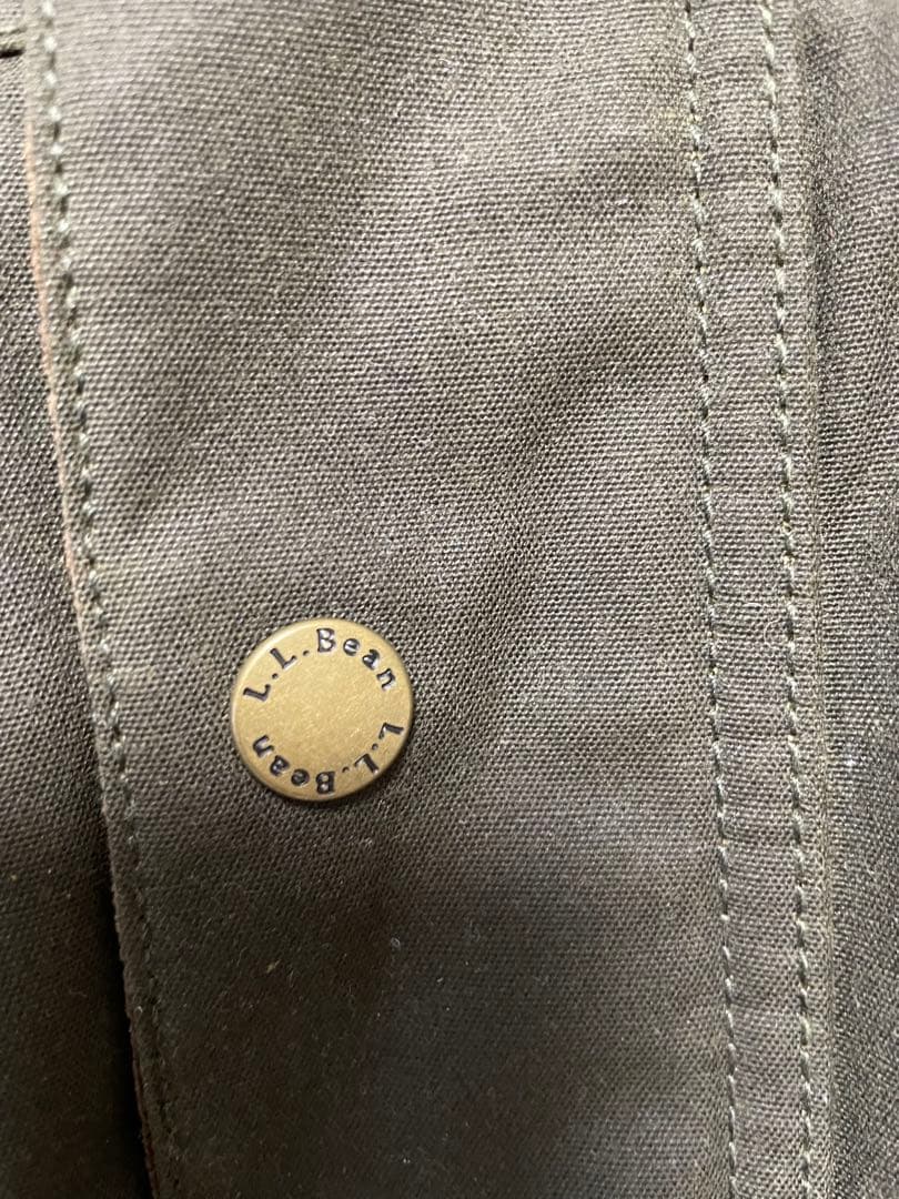 エルエルビーン　オイルジャケット　ミリタリー肘当て付き