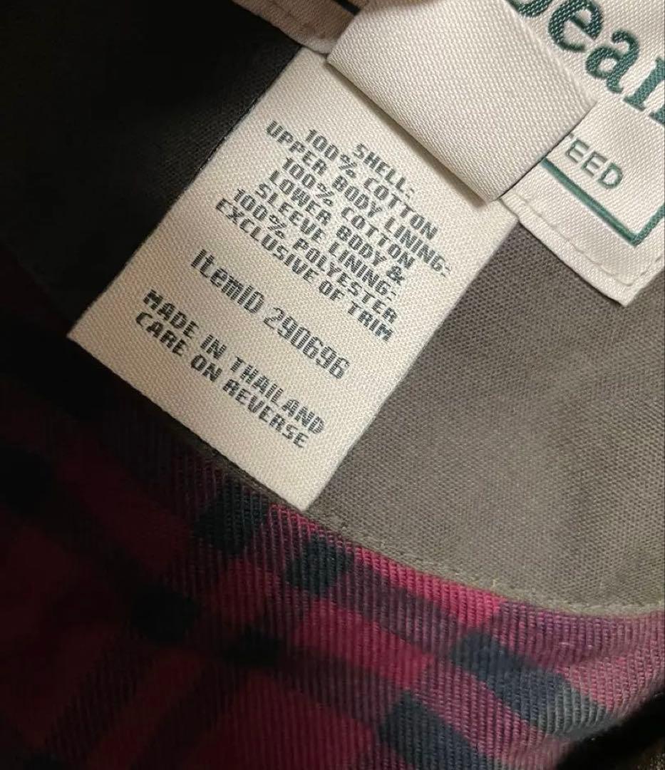 エルエルビーン　オイルジャケット　ミリタリー肘当て付き