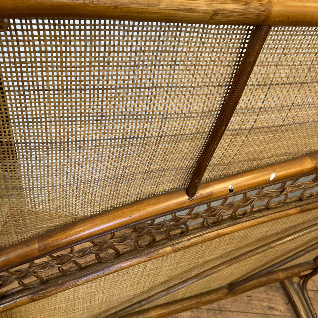 昭和レトロ エスニック ラタンパーテーション 衝立 間仕切り 仕切り 古道具