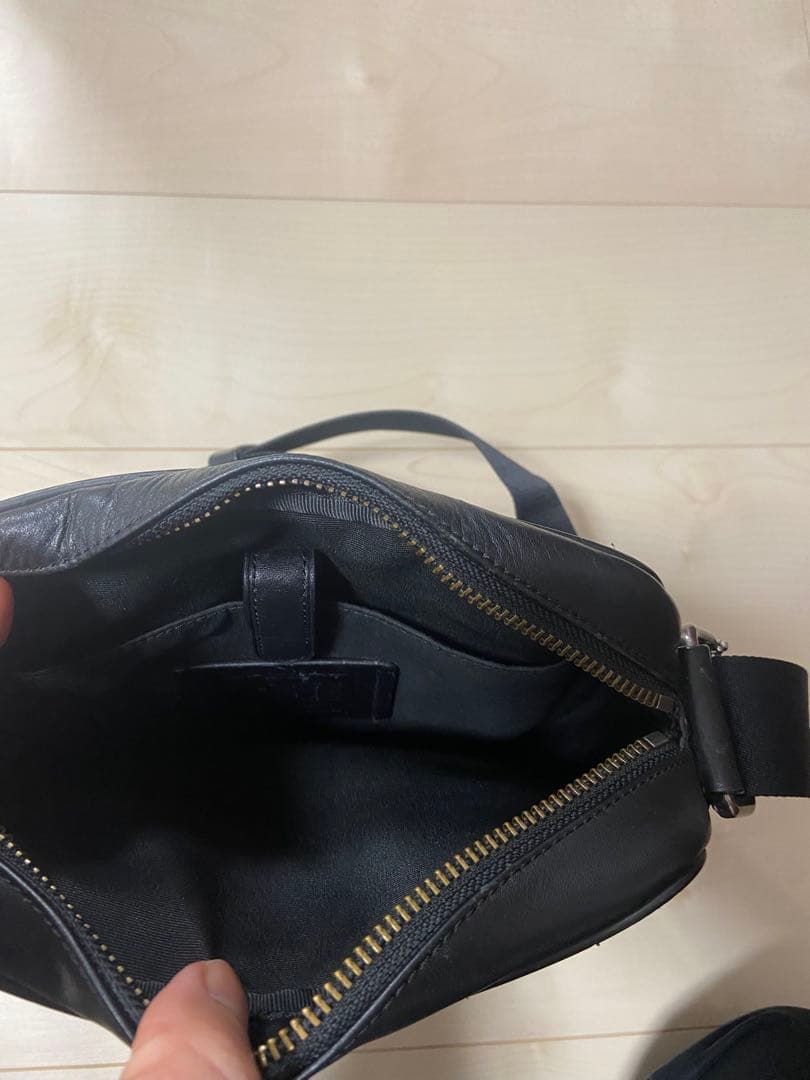 【早い者勝ち　最終値下げ】COACH レザーショルダーバッグ ブラウン/ブラック