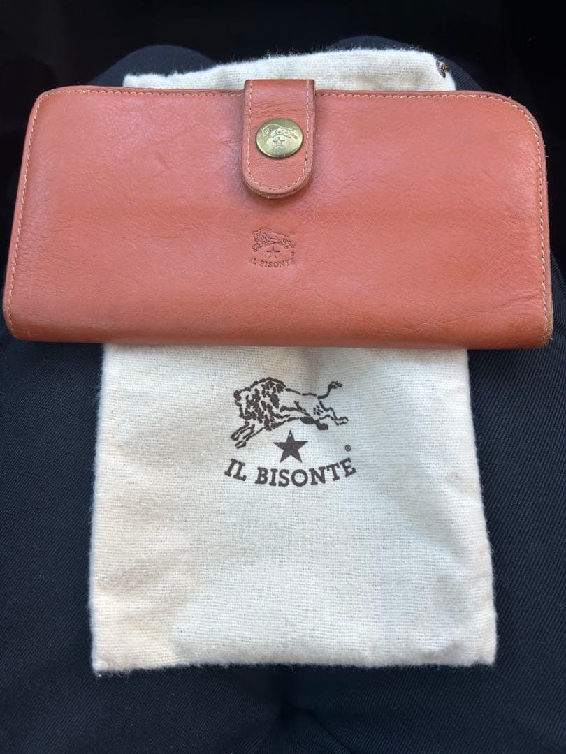 IL BISONTE 長財布 ブラウン 保存袋付き
