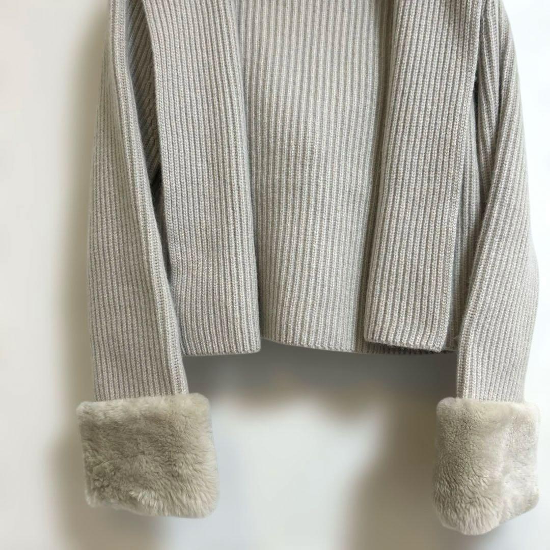 フォクシー　カシミヤ　ニットジャケット　ハミング　カシミヤ　ヌートリア