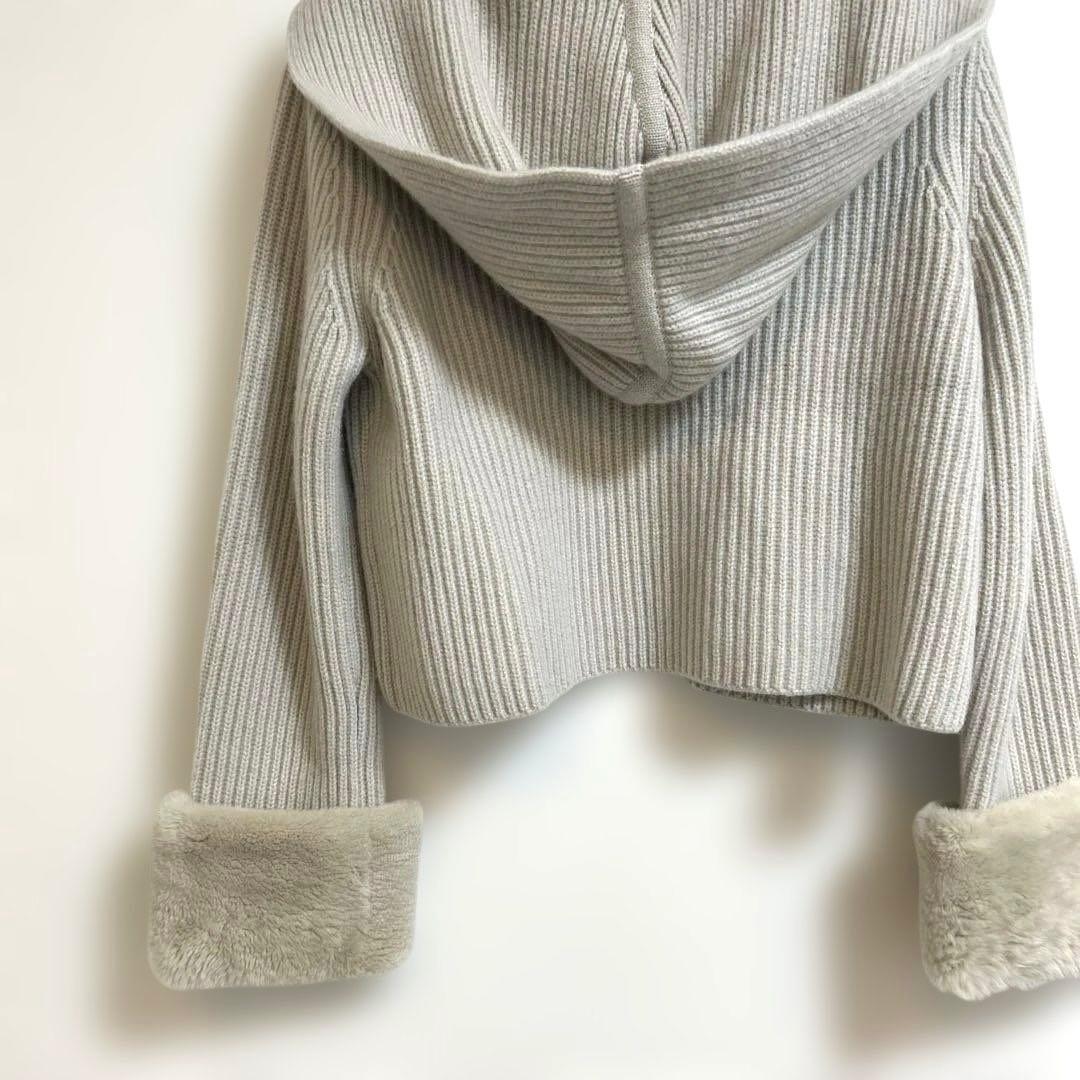 フォクシー　カシミヤ　ニットジャケット　ハミング　カシミヤ　ヌートリア