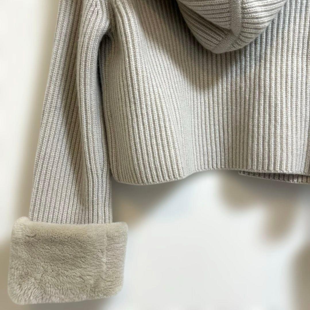 フォクシー　カシミヤ　ニットジャケット　ハミング　カシミヤ　ヌートリア