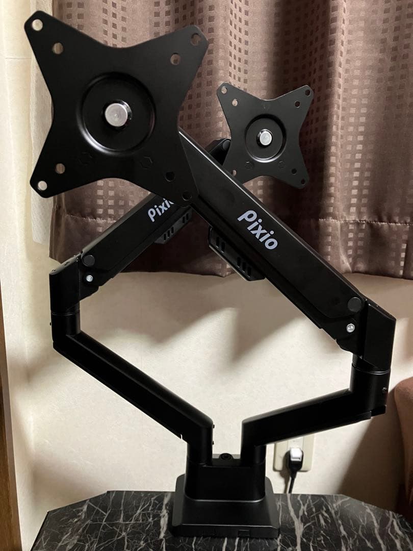 Pixio PSW1D デュアルモニターアーム ブラック