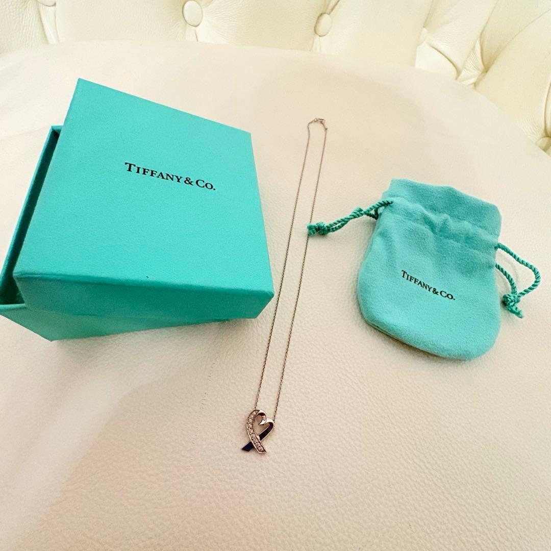 専用　美品　ティファニー　ラビングハート　ダイヤ　ネックレス　ホワイトゴールド