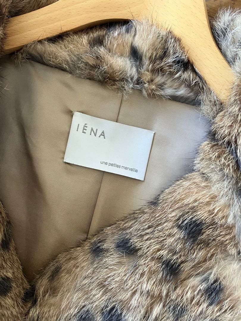 新品　IENA イエナ ブルゾン　コート　リアルファー　レオパード パーティ