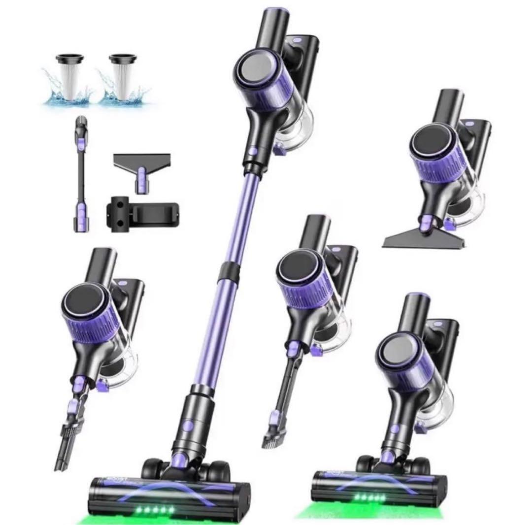 掃除機 コードレス 68000pa超強力吸引・55分連続稼働・自立式