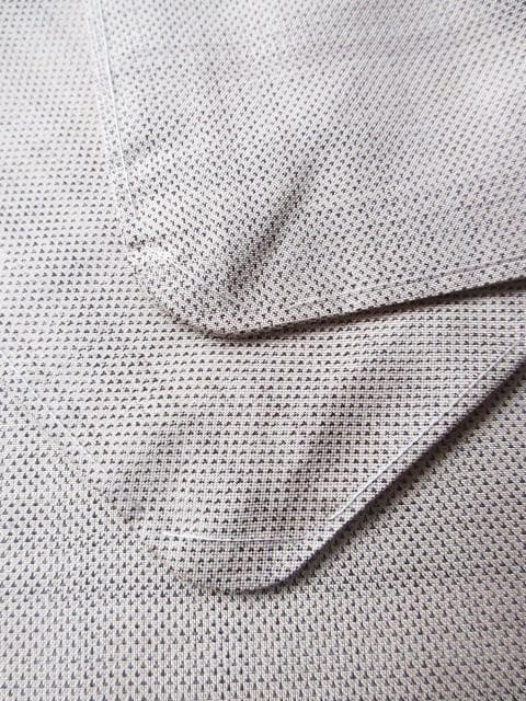 新古品！三越製＊白大島紬＊９マルキ＊本場大島紬＊鏡裏文＊着物＊１６０ｃｍ＊裄６２