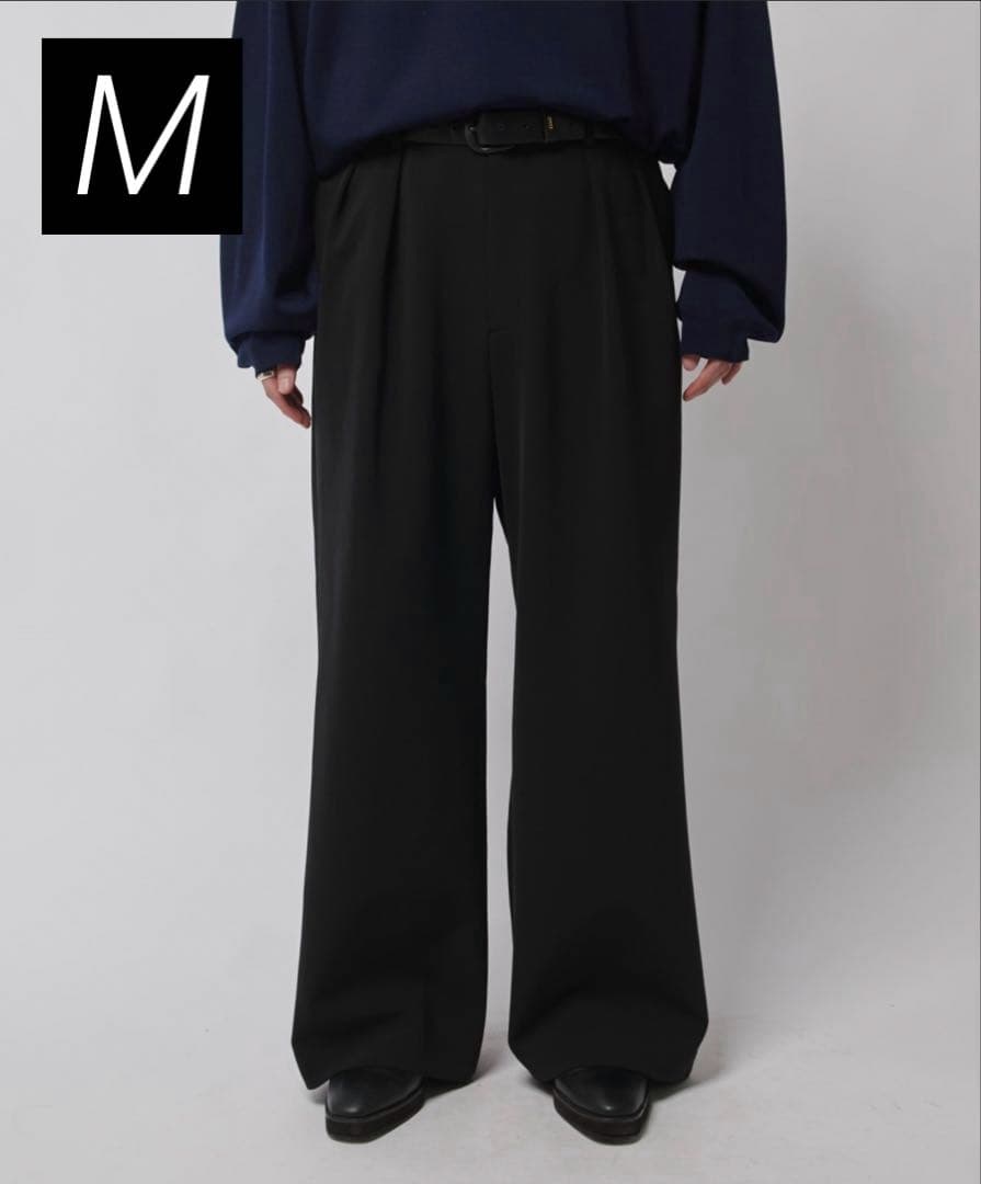 【タグ付き未使用】Lui's ダブルクロス2タックワイドスラックス　Mサイズ