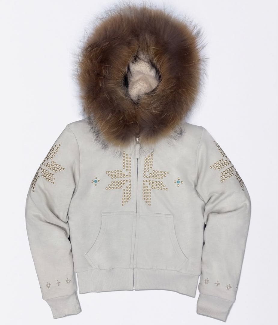 SCULPTOR Fur Trimming Hooded Zip-Up パーカー