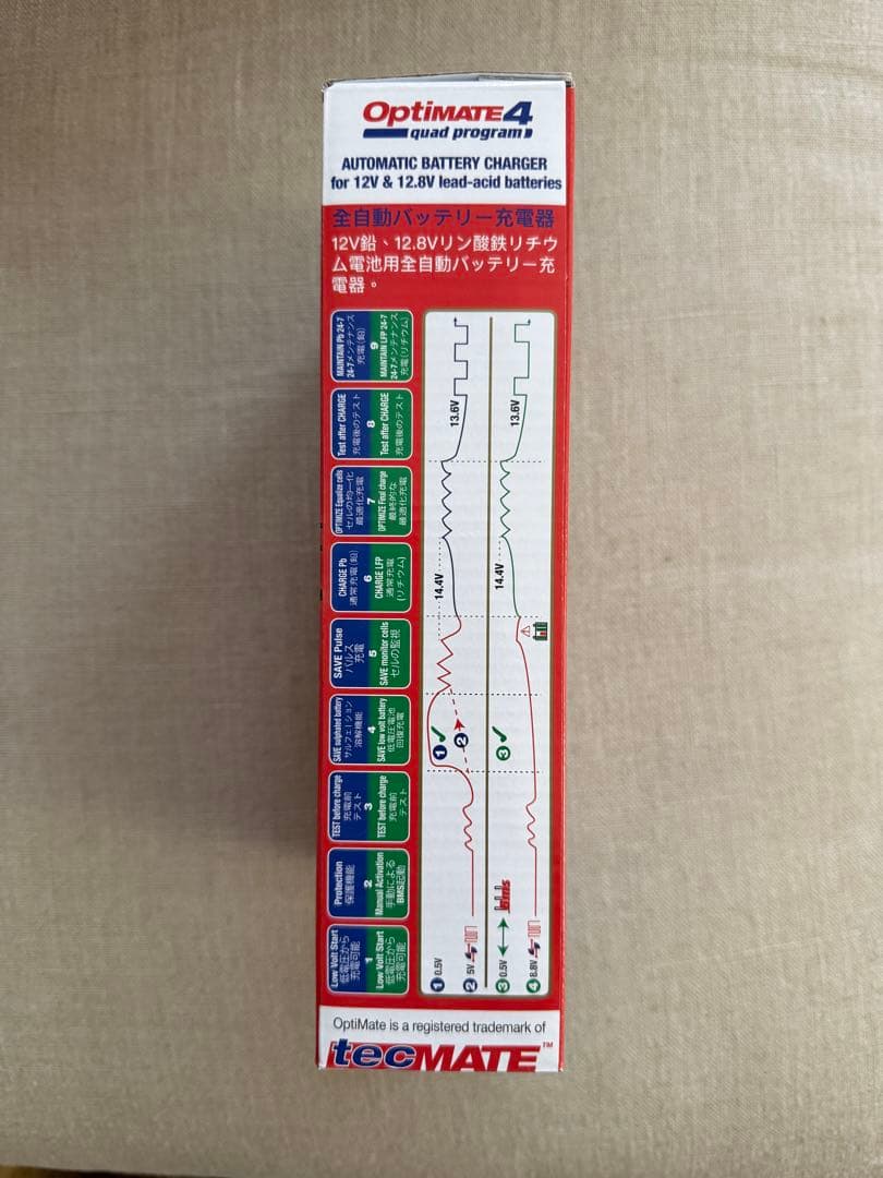新品オプティメイト4QUAD 12V鉛/12.8V,13.2Vリン酸鉄リチウム