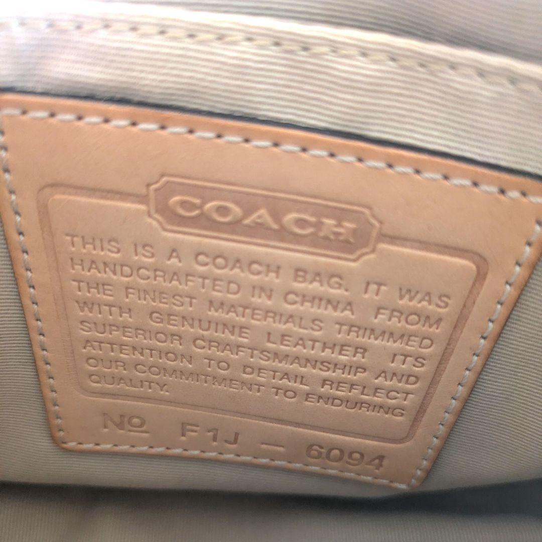 【美品】COACH アクセサリーポーチ ミニバッグ キャンバス レザー レッド