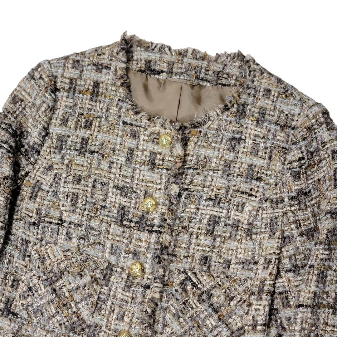 【極美品】ANAYI アナイ tournier社 金ボタン ツイードジャケット