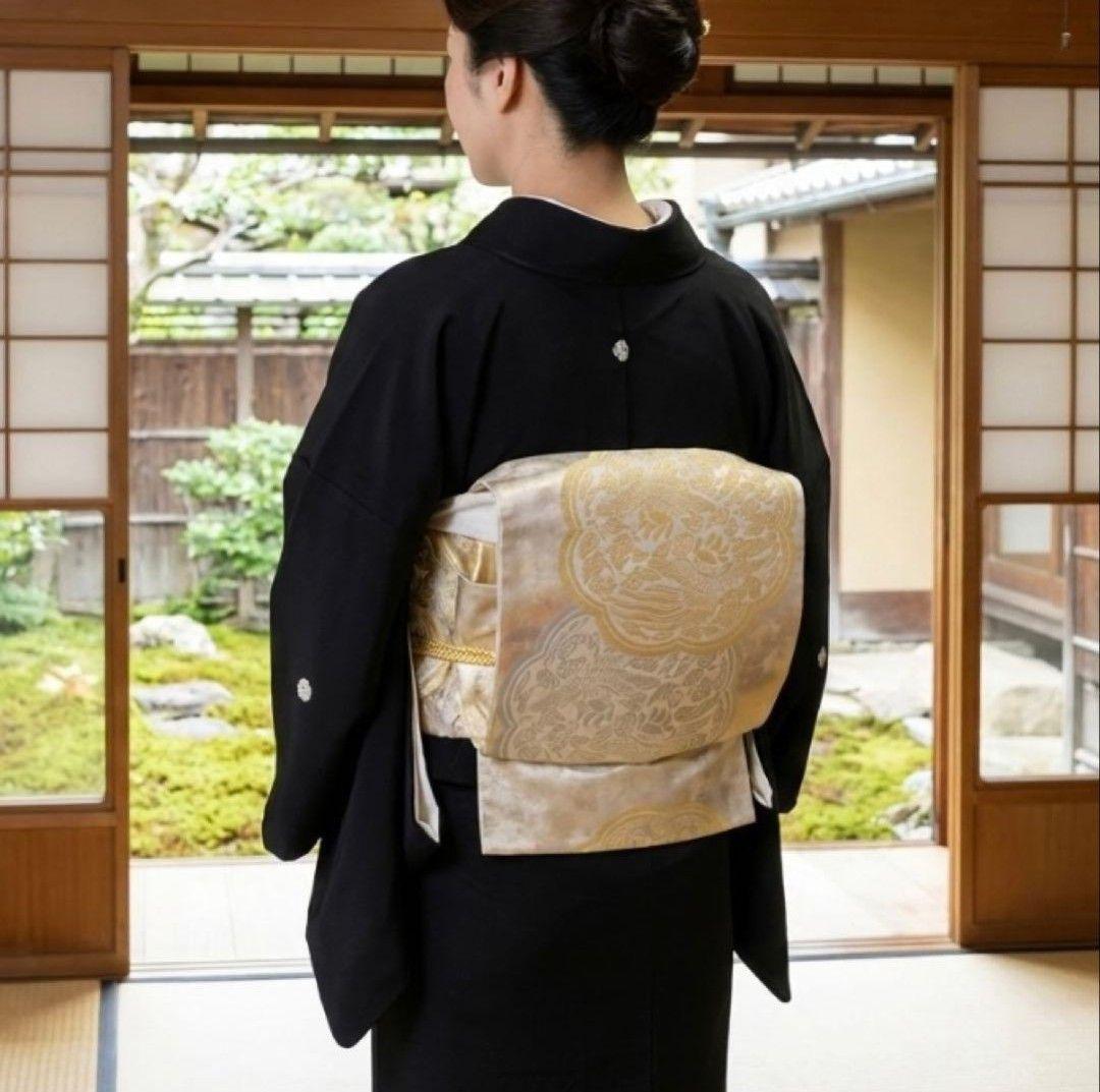 留袖用　袋帯　正絹　金糸　銀糸　フォーマル　お祝い　美品　　刺繍　訪問着