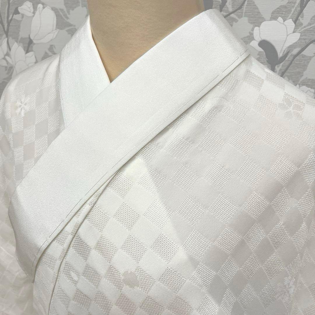 正絹 紋紗 長襦袢 市松【鈴乃屋】夏長襦袢