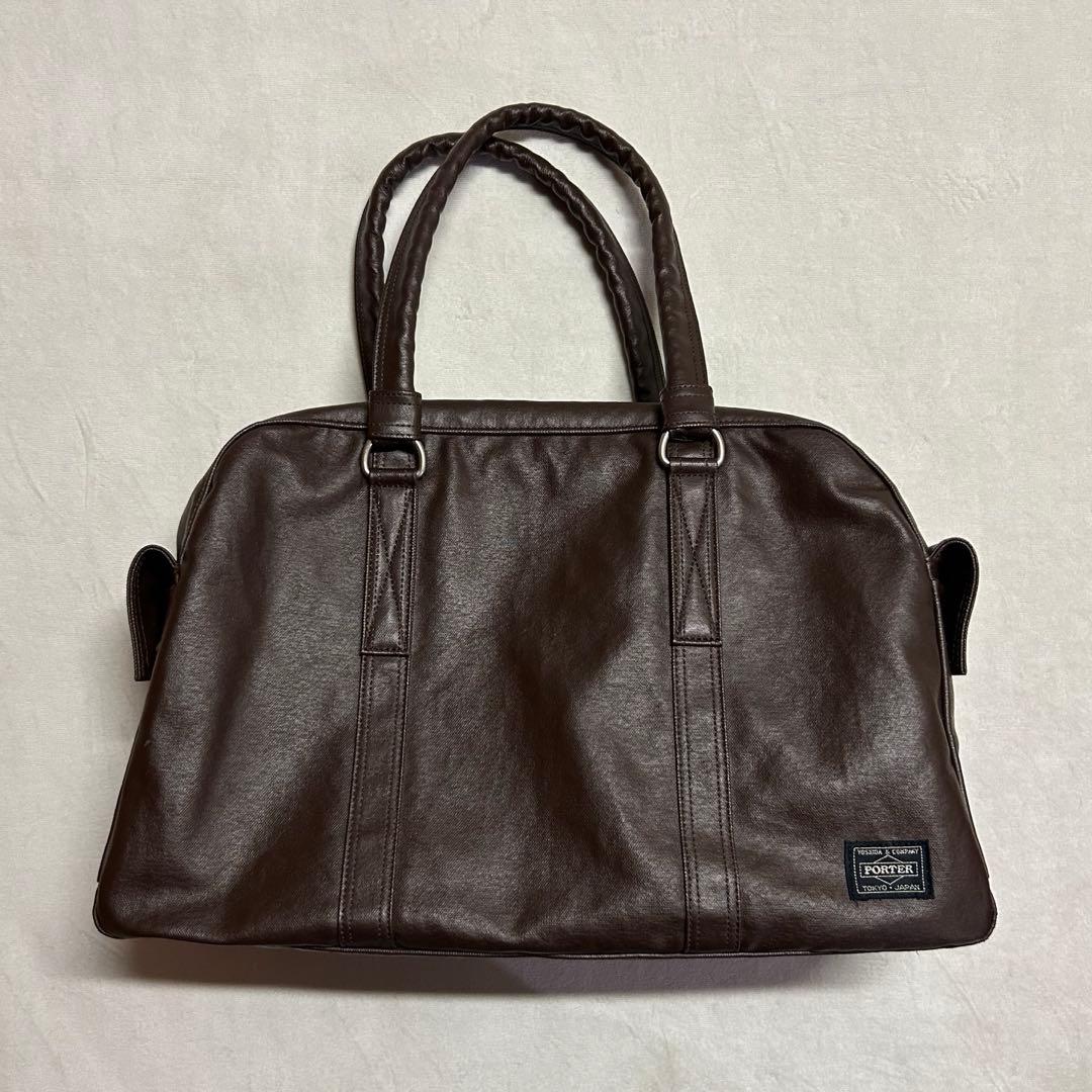 【廃盤美品】PORTER ボストンバッグ ブラウンレザー 吉田鞄