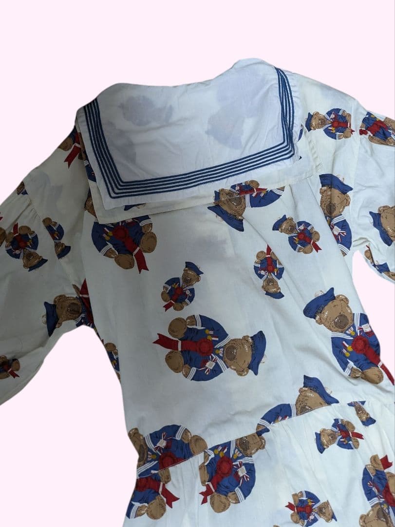 ピンクハウス　PINK HOUSE ロングワンピース セーラー ベアー くま