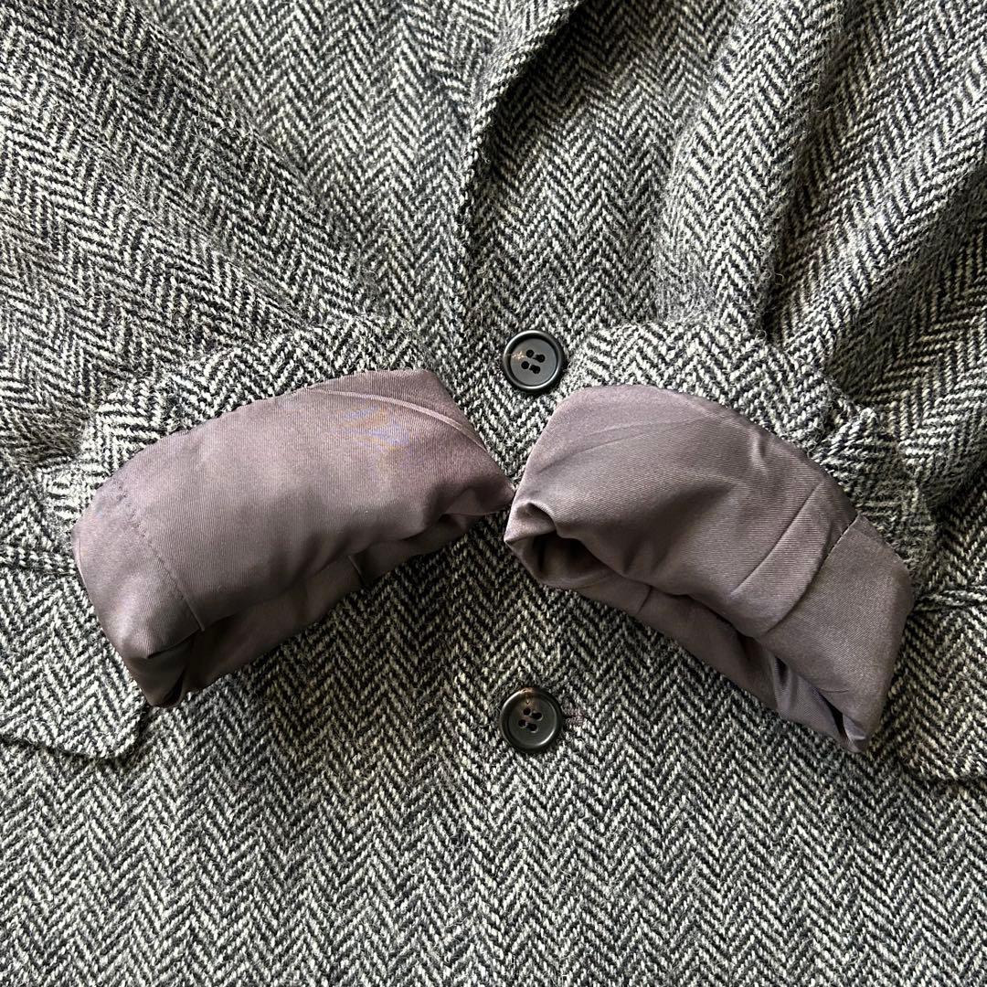 極美品 ハリスツイード ヘリンボーン AB7 テーラードジャケット ブレザー