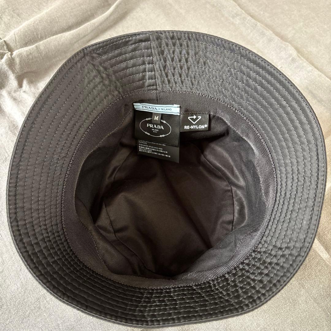 PRADA プラダ　バケットハット ブラック Mサイズ