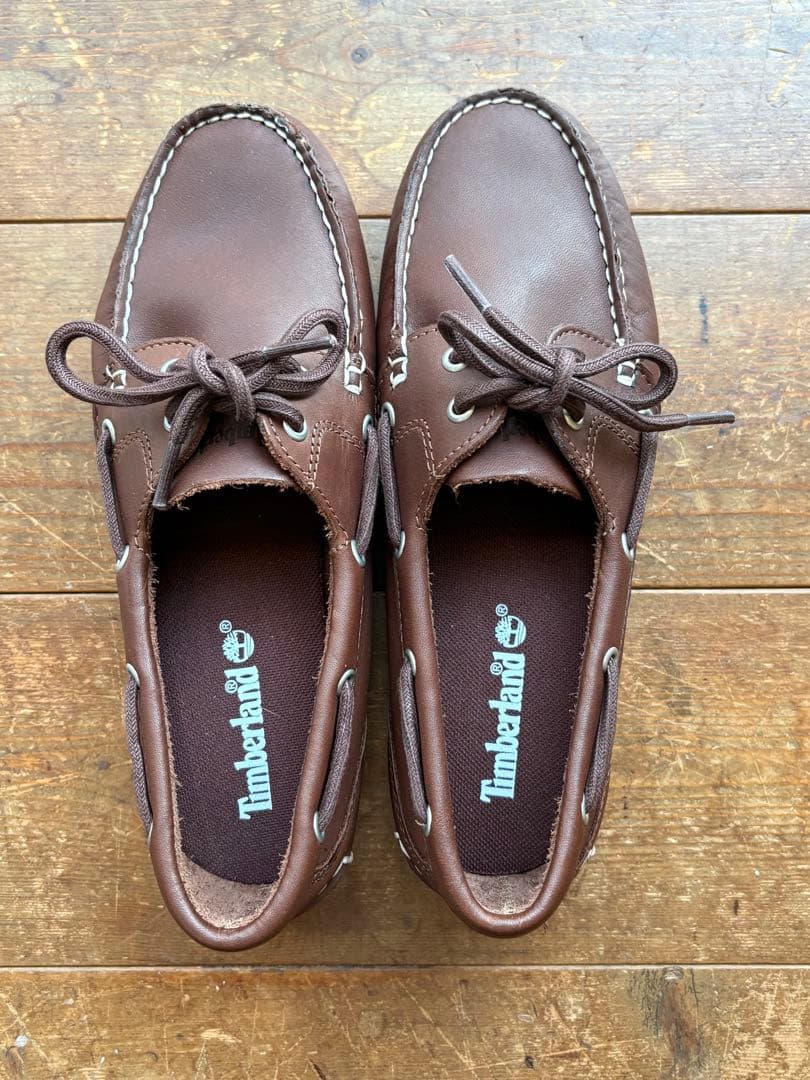 新品　試着のみ　Timberland ブラウン ローファー　デッキシューズ