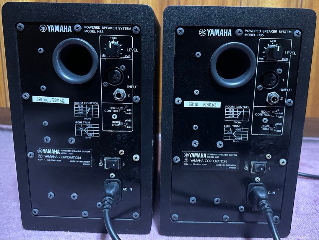 Yamaha HS5 ペア モニタースピーカー ケーブルセット
