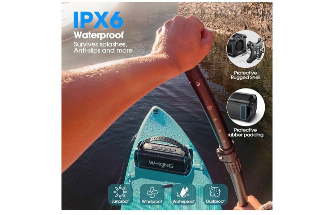 Bluetooth スピーカー ワイヤレススピーカー IPX6防水 アウトドア