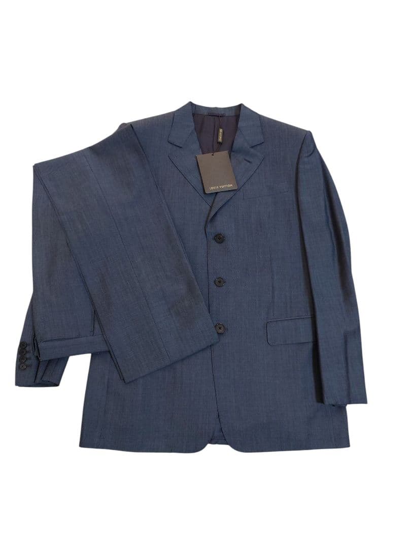 新品 LOUIS VUITTON 52 スーツ上下 ダークグレーシングル