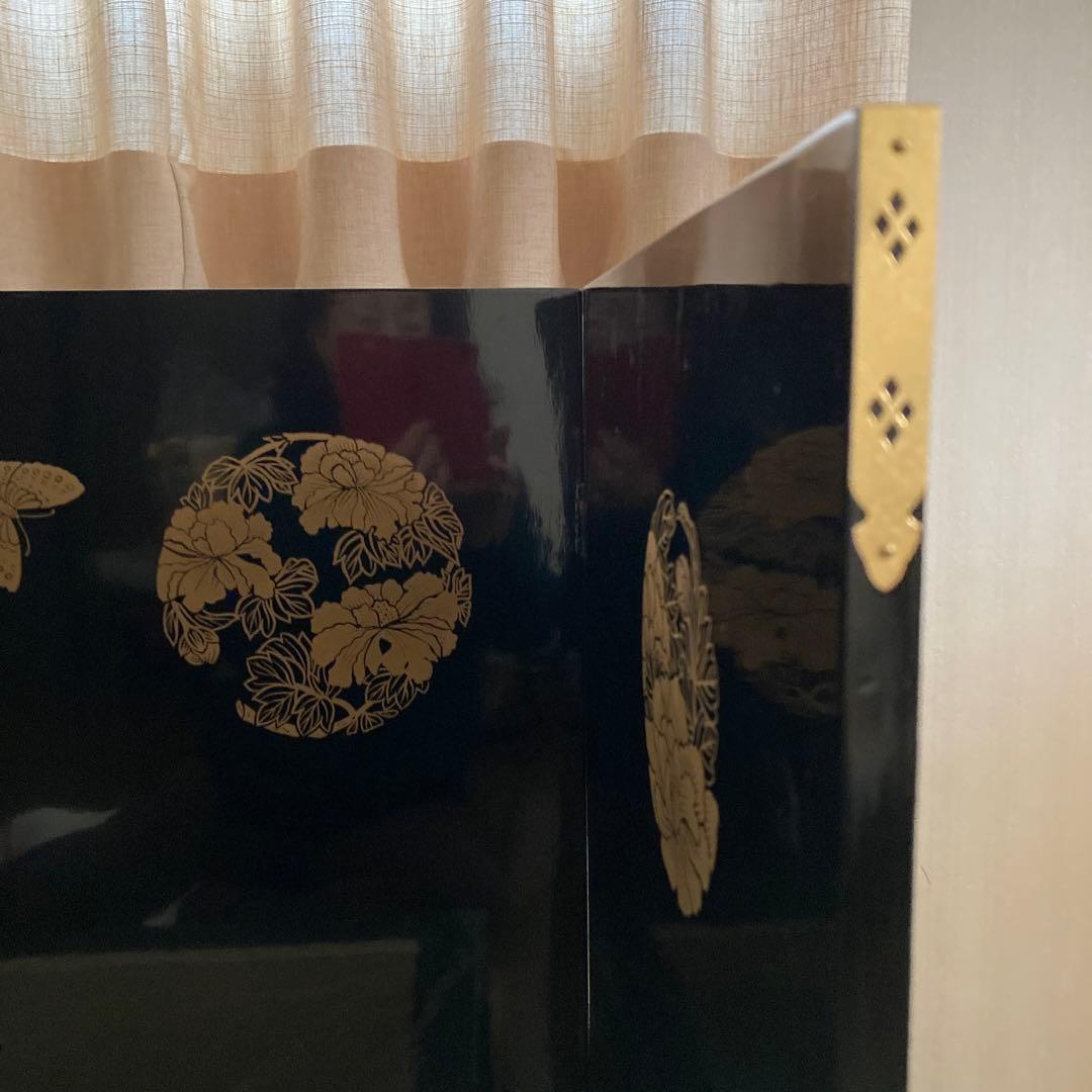 五月人形の屏風と台座