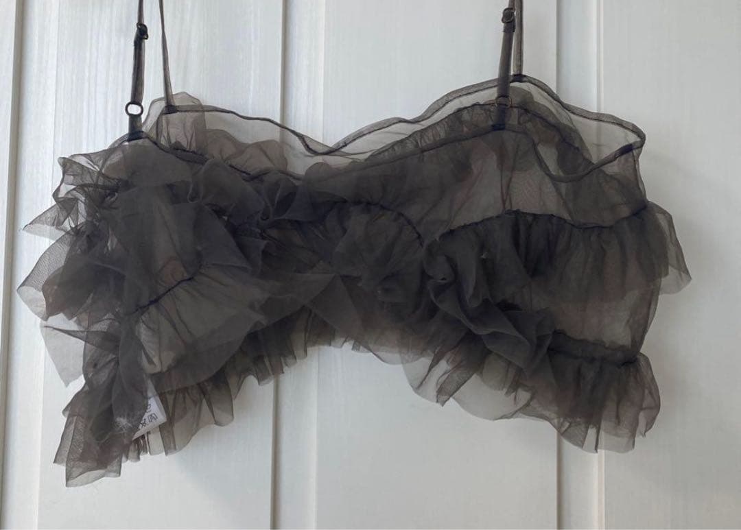 トップス Eaphi TULLE ASYMMETRY FRILL CAMISOLE