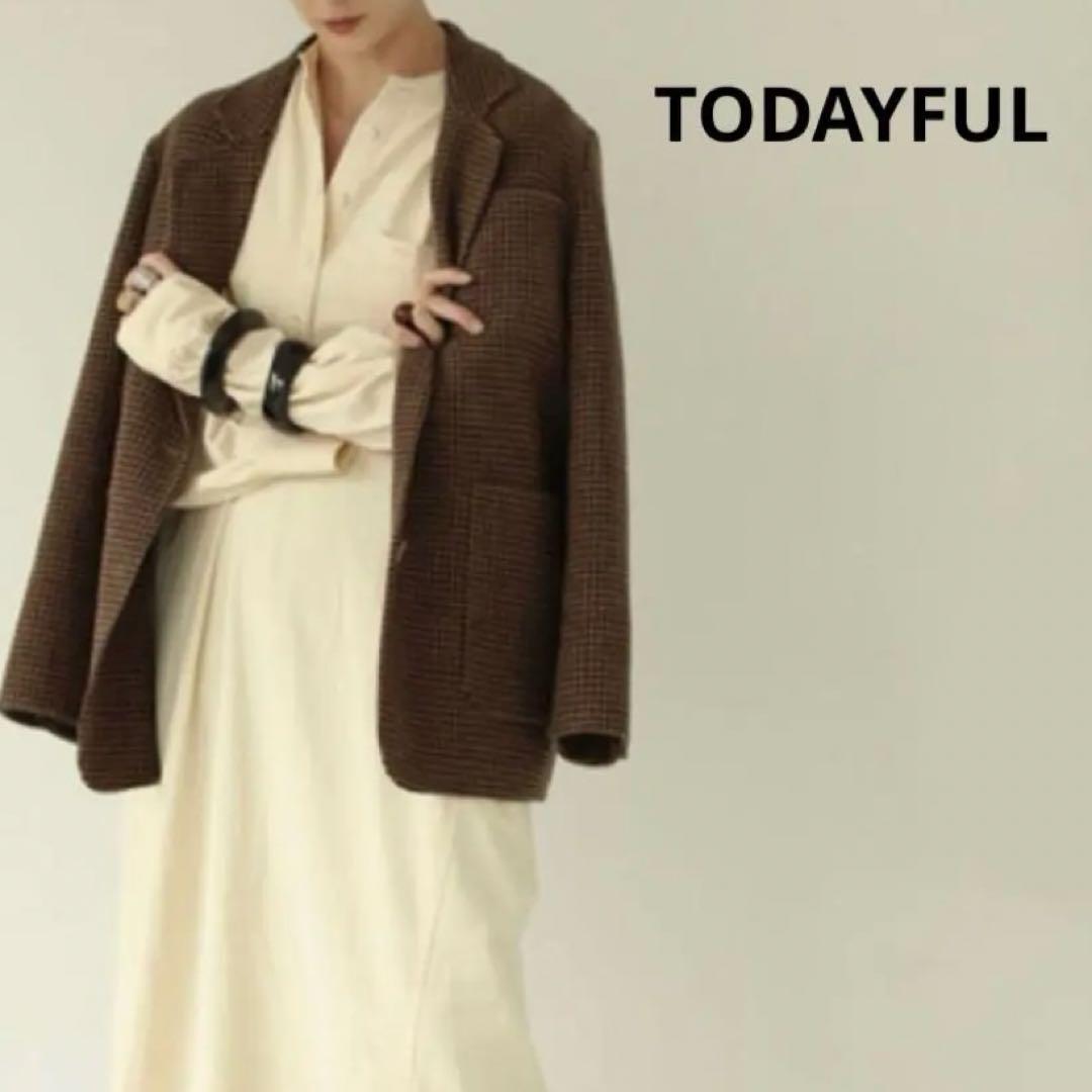 ジャケット・アウター TODAYFUL check houndstooth jacket