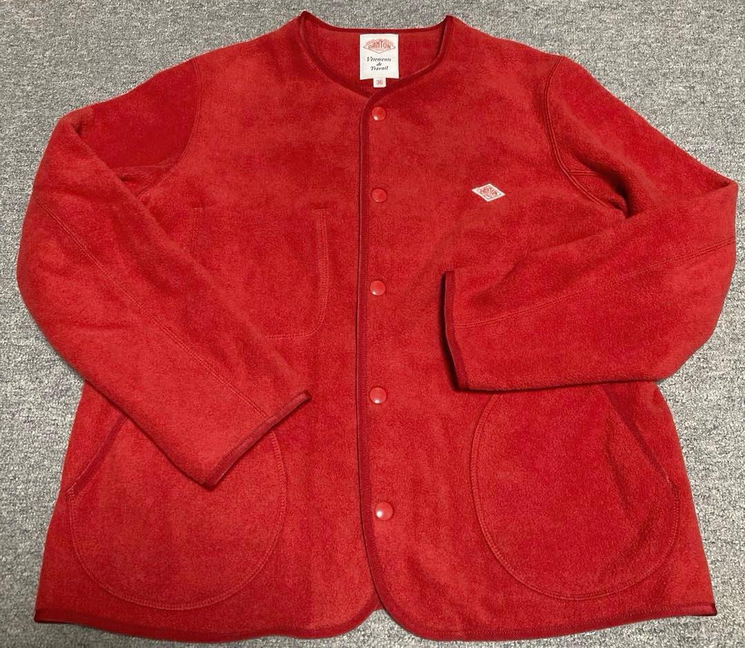 美品　DANTON　ノーカラー　フリース　ジャケット　36