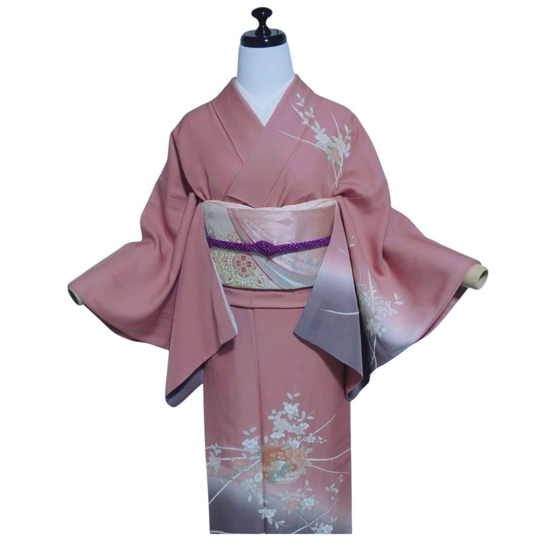 ₍*₎様 イ9983 未使用近い　美品　袷　正絹　友禅　訪問着　フルセット