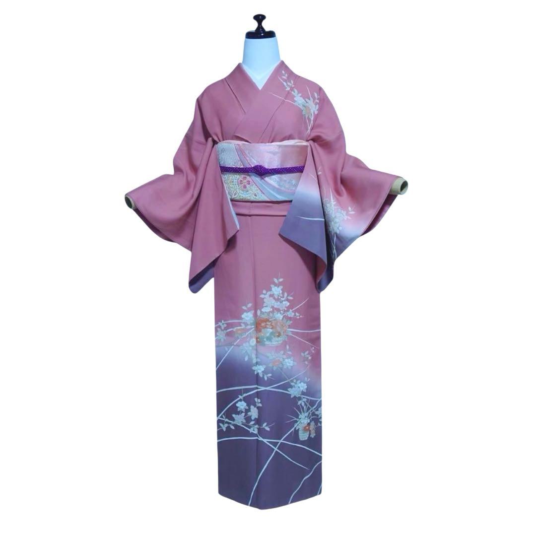 ₍*₎様 イ9983 未使用近い　美品　袷　正絹　友禅　訪問着　フルセット