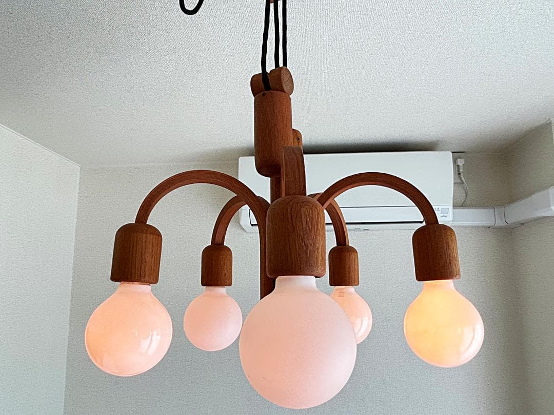 点灯確認済み 昇降式 ドムス 5灯 シャンデリア Domus ランプ ライト