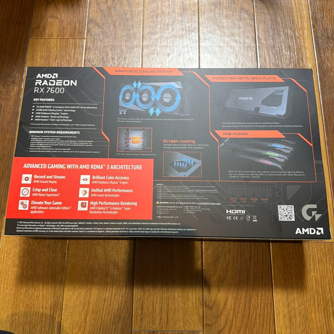 新品未開封　GV-R76GAMING OC-8GD Radeon RX 8GB