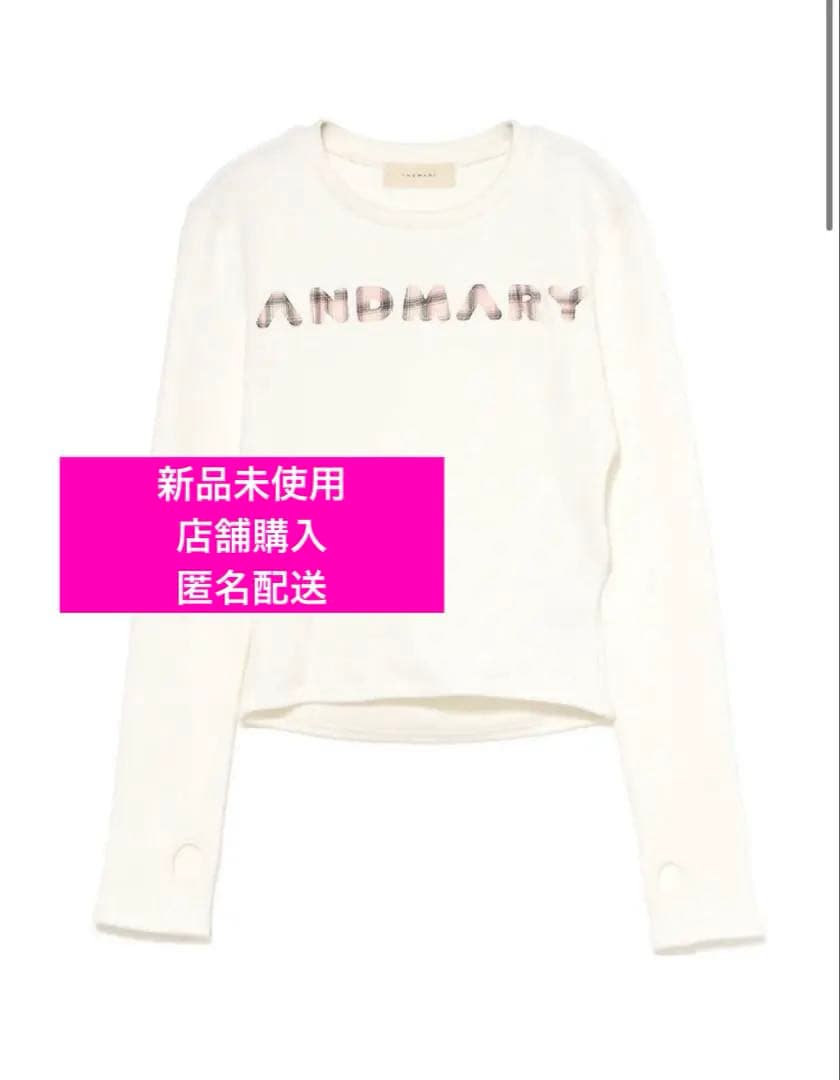 完売品 andmary Mary logo pattern tops