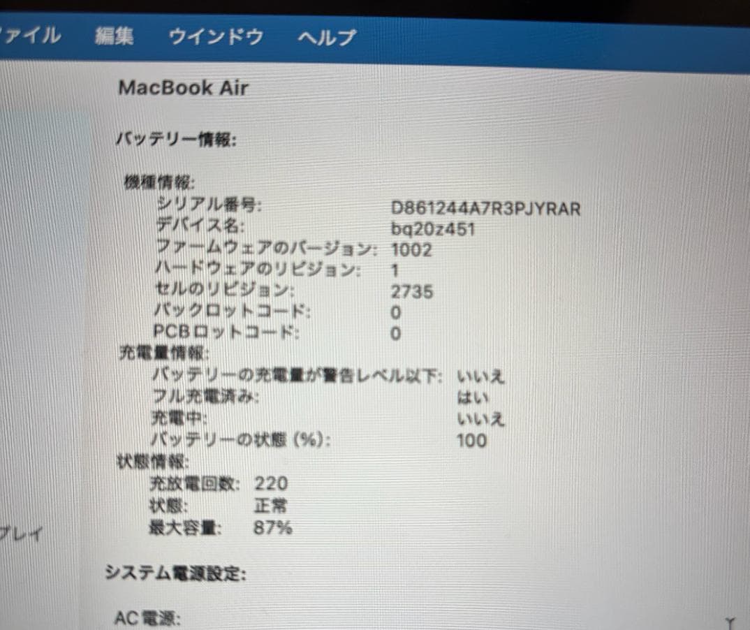 l*j様 Apple MacBook Air (M1, 16GB)