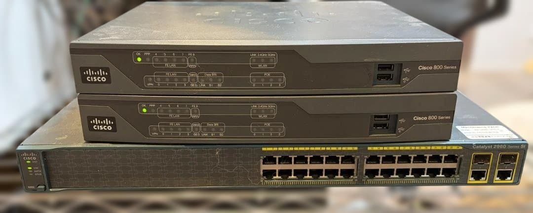 CCNA CCNP Cisco 892J 2台 Catalyst2960 1台