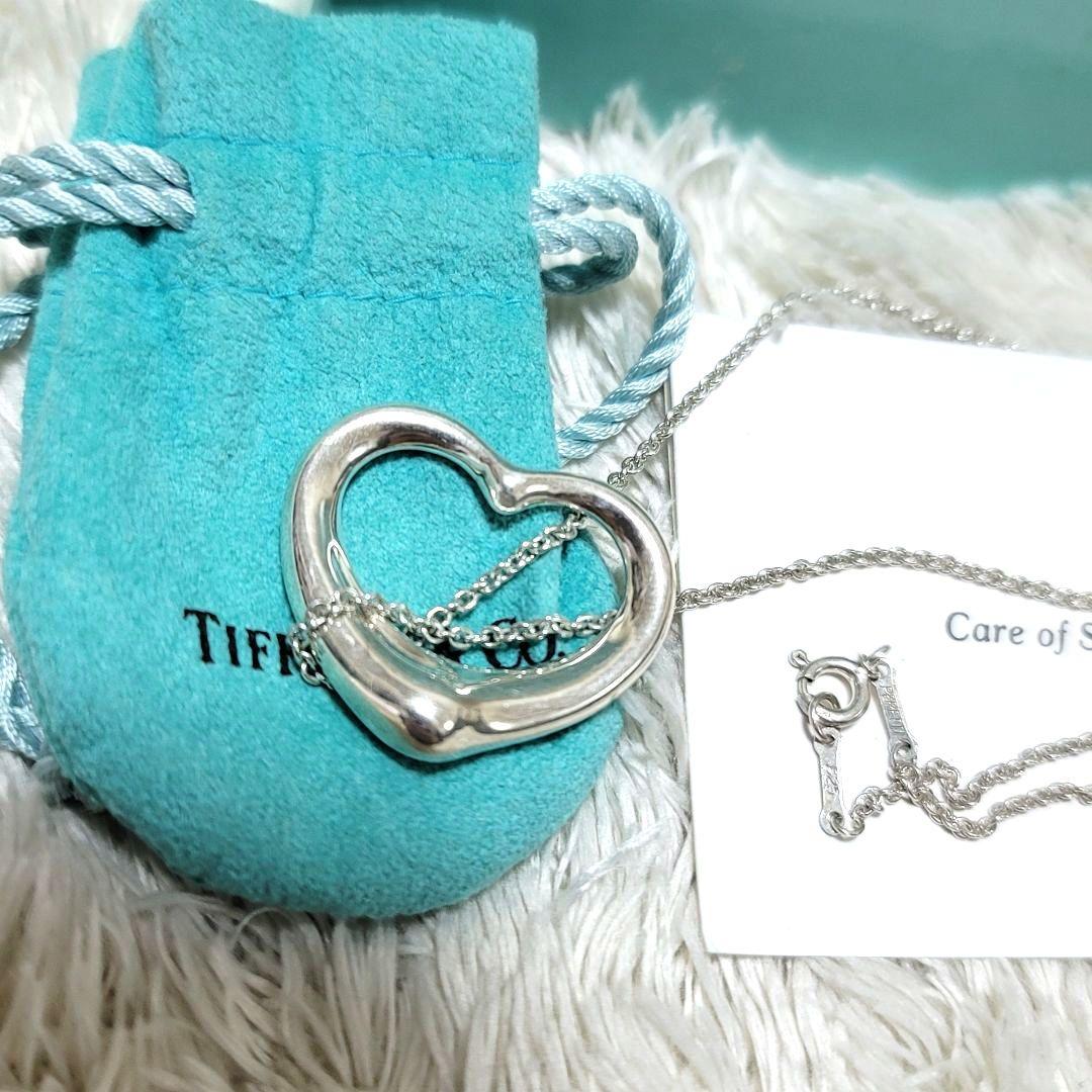 極美品 ティファニー オープンハート エルサペレッティ ネックレス SV925
