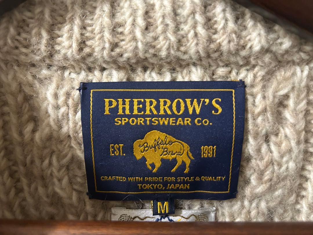 toku　PHERROW’S ☆ フィッシャーマンケーブルセーター　メンズ