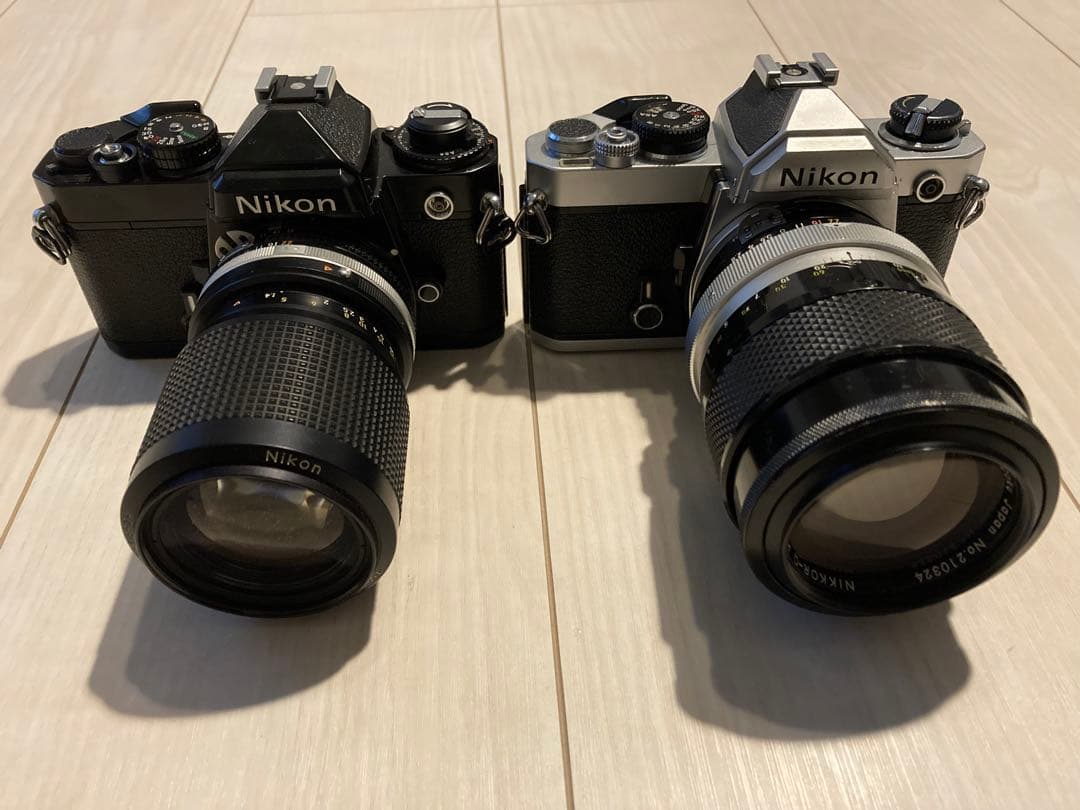 Nikon FM,FE, 一眼レフカメラ 2台セット