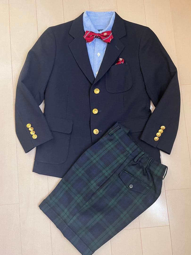 【美品】 RALPH LAUREN フォーマル　4点セット 紺ブレ 130