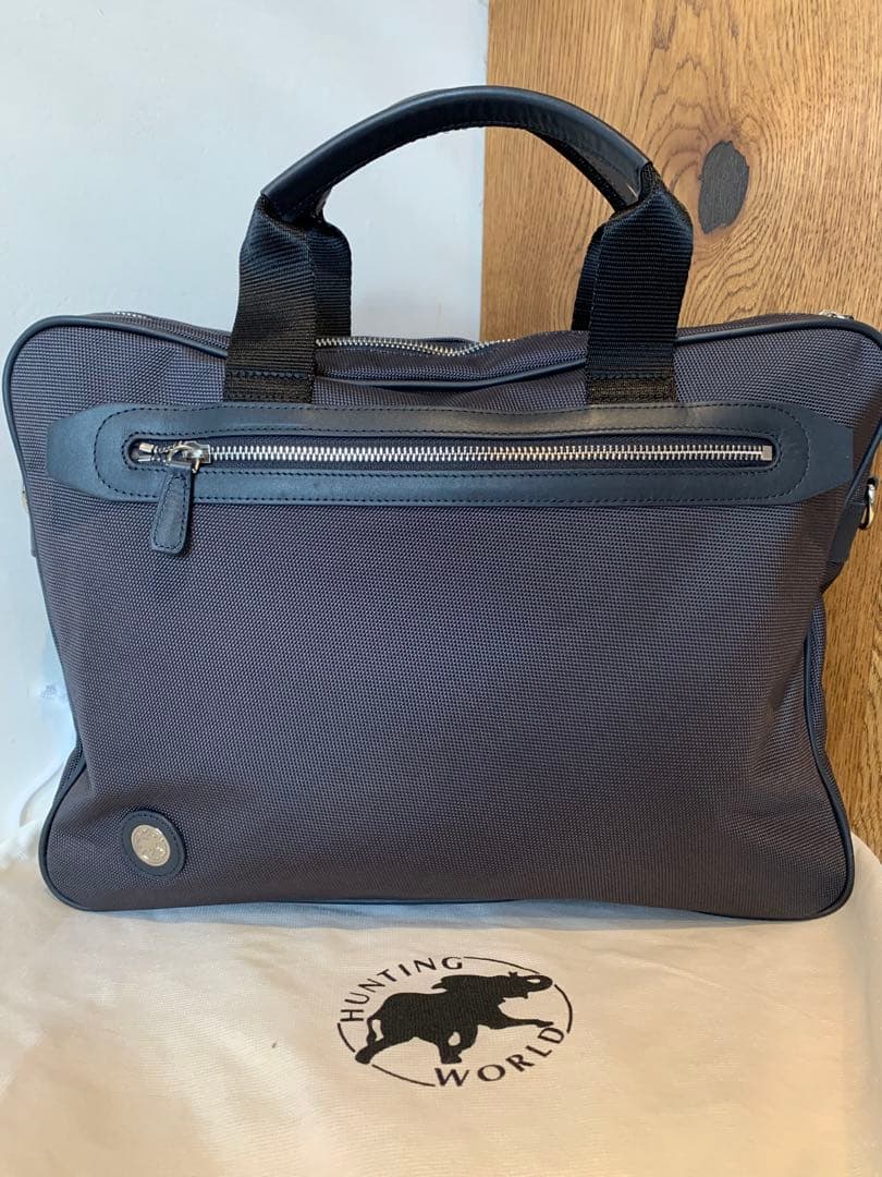 【新品未使用】HUNTING WORLD ダークネイビーグレー ビジネスバッグ